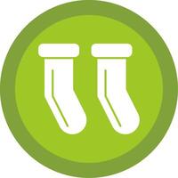 Socks Glyph Multi Circle Icon vector