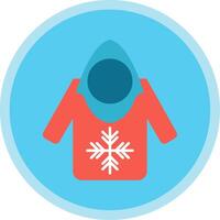 Hoodie Flat Multi Circle Icon vector