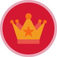 Crown Flat Multi Circle Icon vector