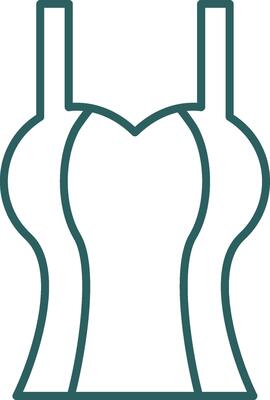 Tanktop Line Gradient Round Corner Icon