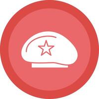 Beret Glyph Multi Circle Icon vector