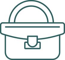 Handbag Line Gradient Round Corner Icon vector