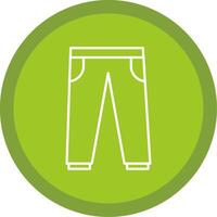 Trousers Line Multi Circle Icon vector