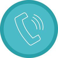 Phone Line Multi Circle Icon vector