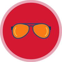 Sun Glasses Flat Multi Circle Icon vector