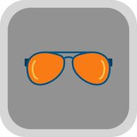 Sun Glasses Flat Round Corner Icon vector