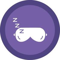 Sleeping Mask Glyph Multi Circle Icon vector