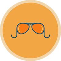 antiguo lentes plano multi circulo icono vector