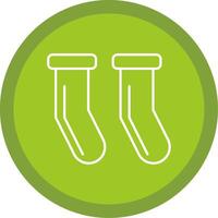 Socks Line Multi Circle Icon vector