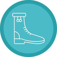 Rain Boots Line Multi Circle Icon vector