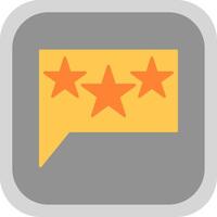 Stars Flat Round Corner Icon vector