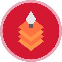 Layers Flat Multi Circle Icon vector