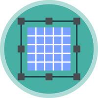 Grid Flat Multi Circle Icon vector