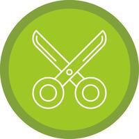 scissor Line Multi Circle Icon vector