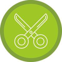 scissor Line Multi Circle Icon vector