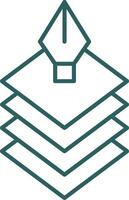 Layers Line Gradient Round Corner Icon vector