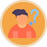 Question Flat Multi Circle Icon vector