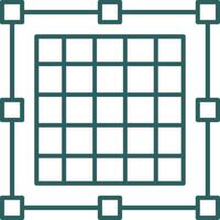 Grid Line Gradient Round Corner Icon vector