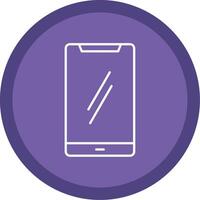 Mobile Phone Line Multi Circle Icon vector