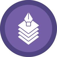 Layers Glyph Multi Circle Icon vector