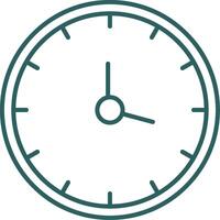 Clock Line Gradient Round Corner Icon vector