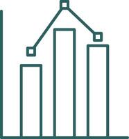 Statistics Line Gradient Round Corner Icon vector
