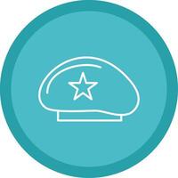 Beret Line Multi Circle Icon vector