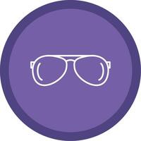 Dom lentes línea multi circulo icono vector