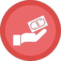 Payment Glyph Multi Circle Icon vector