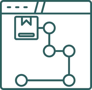 Tracking Line Gradient Round Corner Icon vector