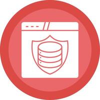 Data Protection Glyph Multi Circle Icon vector