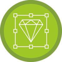 Diamond Line Multi Circle Icon vector