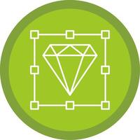 Diamond Line Multi Circle Icon vector