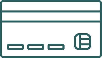 Credit Card Line Gradient Round Corner Icon vector