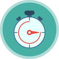 Stopwatch Flat Multi Circle Icon vector