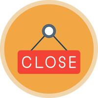 Close Flat Multi Circle Icon vector