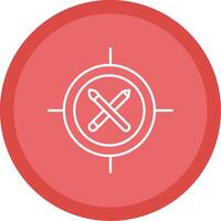 Goal Line Multi Circle Icon vector