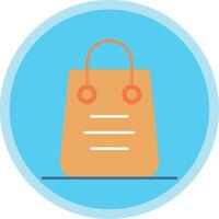 Shopping Bag Flat Multi Circle Icon vector