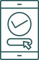 Order Line Gradient Round Corner Icon vector