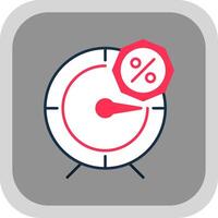 Temporary Offer Flat Round Corner Icon vector