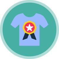 T Shirt Flat Multi Circle Icon vector