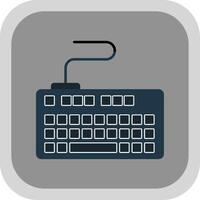 Keyboard Flat Round Corner Icon vector