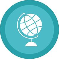 Globe Glyph Multi Circle Icon vector