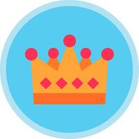 Crown Flat Multi Circle Icon vector