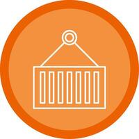 Container Line Multi Circle Icon vector