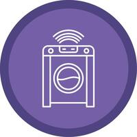 Smart Washing Machine Line Multi Circle Icon vector