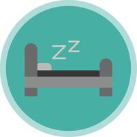 Bed Flat Multi Circle Icon vector