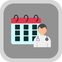 Calendar Flat Round Corner Icon vector