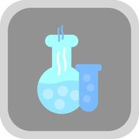 Laboratory Flat Round Corner Icon vector