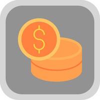 Costs Flat Round Corner Icon vector